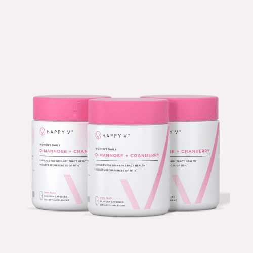 HappyV DMannoseCranberryCapsules 3pack